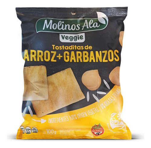 Galletas Tostaditas Arroz Garbanzo Molinos Ala Sin Tacc 100g