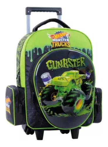 Mochila Con Carro Hot Wheels 14 Pulgadas Carrito Color Verde
