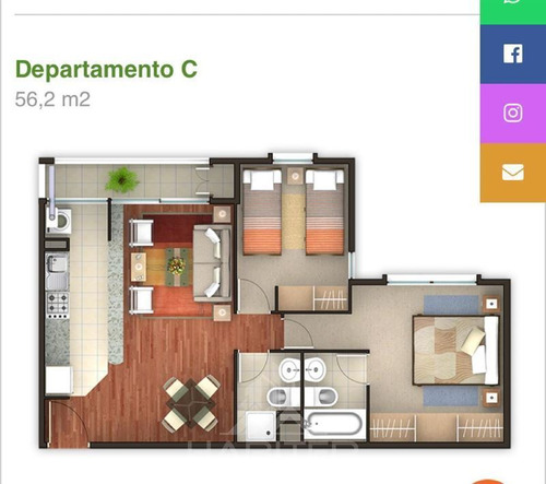 Departamento En Venta De 2 Dorm. En Pucón