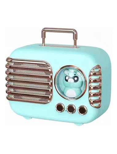 Radio Retro Parlante Mini Inalámbrico Portátil Con Mascota