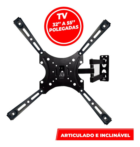 Suporte Universal Articulado Para Tv 32 -55 Até 22kg Cor Preto