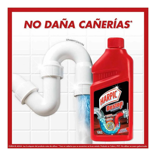 Limpiador Destapacaños Harpic Destop 1 L