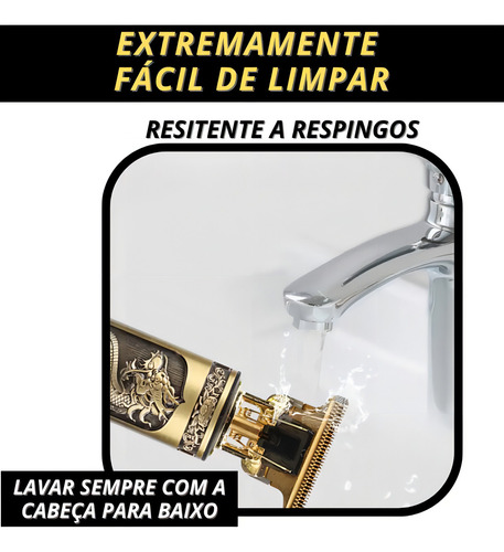 Máquina De Cortar Cabelo Fazer Barba Acabamento Dragão