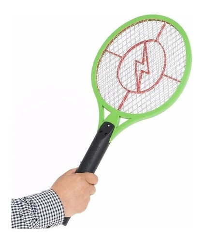Imagen 2 de 5 de Raqueta Mata Mosquitos Moscas Descarga Electrica A Pilas
