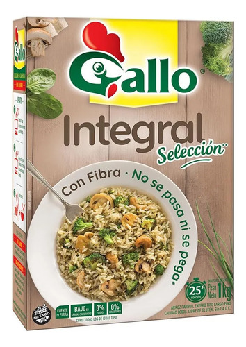 Arroz Gallo Integral Estuche 1 Kg Pack 6 Unidades