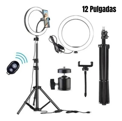 Aro De Luz Led 12 Pulgadas + Tripode Ajustable 