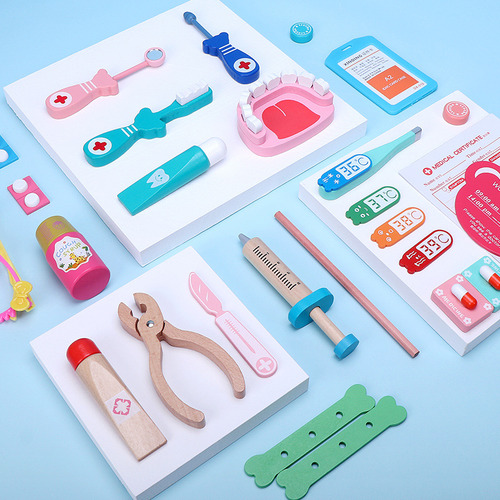 Little Doctor Red - Set De Juego Infantil De Madera Con Form