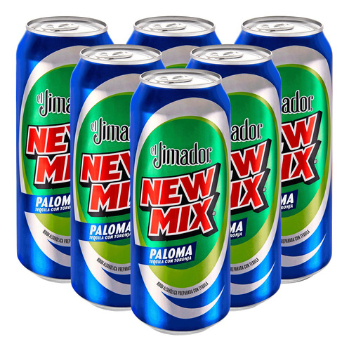 Bebida Preparada New Mix Paloma 473 Ml - Pack Con 6 Latas