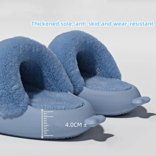 Z Pantuflas Tiburón Sharklas Invierno Sandalias Para Niño