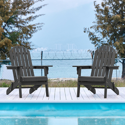 Juego De 5 Sillas Plegables Adirondack Para Exteriores