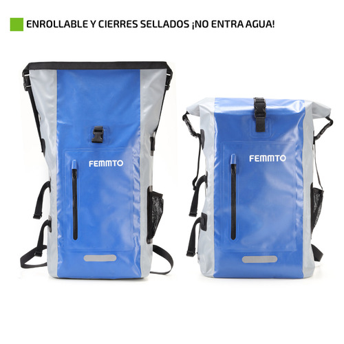 Imagen 5 de 10 de Mochila Estanco De Aire Libre 25 Lts Femmto Mochilero Viaje