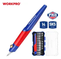 Comprar Set Bisturí Cutter 14 Piezas, Cuchillas Intercambiables Hoja Sk5, Precisión Profesional En Caja De Plástico Ideal Hobbista Workpro Wp219005