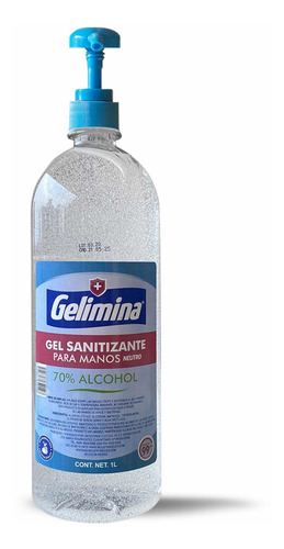 Imagen 1 de 3 de Gel Antibacterial Para Manos 1 Litro Gelimina
