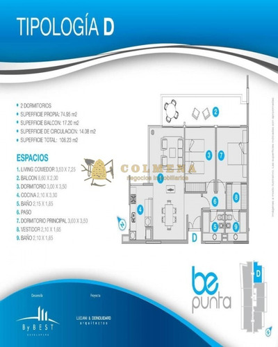 Be Punta - 3 Dormitorios Zona Shopping- Ref: 2717