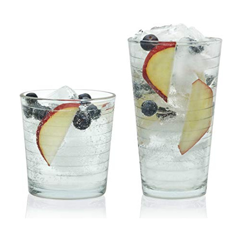 Libbey Hoops 16-piece Tumbler And Rocks Glass Set