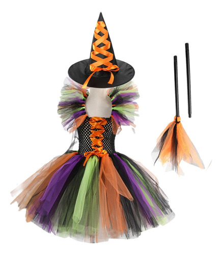 Disfraz De Bruja Para Niñas Disfraz De Bruja De Halloween Pa