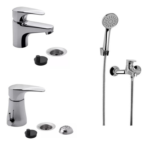 Kit Griferia Fv Ducha-bidet-lavatorio Melincue C9