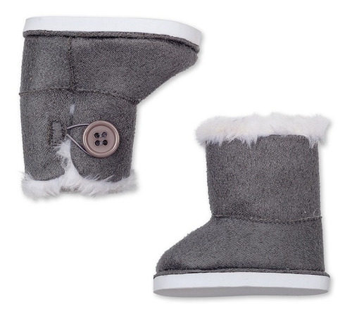 Imagen 3 de 3 de Witty Girls Bota Gris Con Piel Calzado Muñecas 45 Cm/18 PuLG