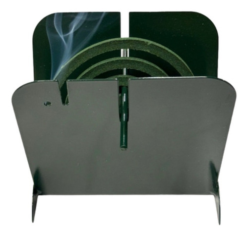 Porta Espiral Soporte Repelente Mosquitos Metal Verde