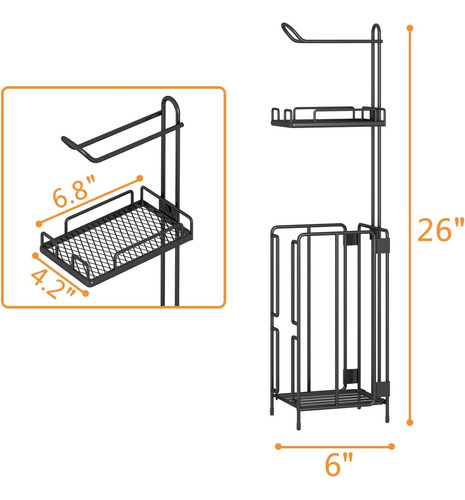 Juego De 2 Pza Porta Rollos De Papel Higiénico Metálico