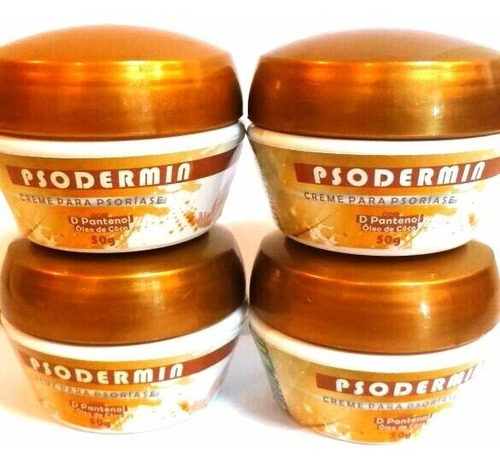 Psodermin 4 Potes Creme Eficiente Para Psoríase 200g Fragrância Sem fragrância