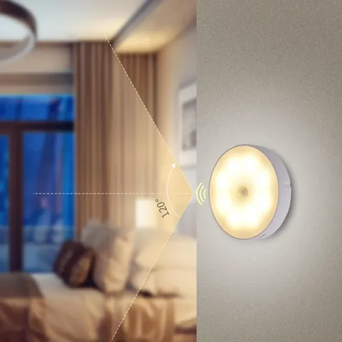 Luz Con Sensor De Movimiento, Lámpara De Luz Calida | MercadoLibre