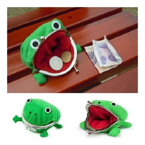 Monedero Rana Verde Peluche Naruto Bolsa Sapo Carterera Moda