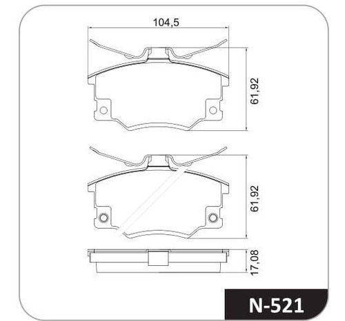 Imagen 2 de 5 de Pastilla Freno Cobreq Del Fiat Tipo 1994 1998 Uno 1992 2004
