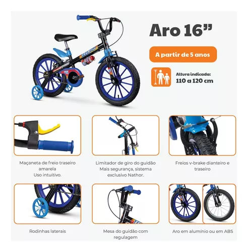 Bicicleta Infantil Para Meninas De Até 7 Anos Com Rodinhas Tamanho Do  Quadro Crianças De 3 A 7 Anos Cor Azul-claro