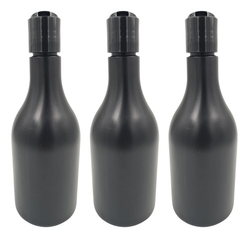 40 Frascos Plásticos De 1 Litro Vazio Preto/branco C/ Tampa