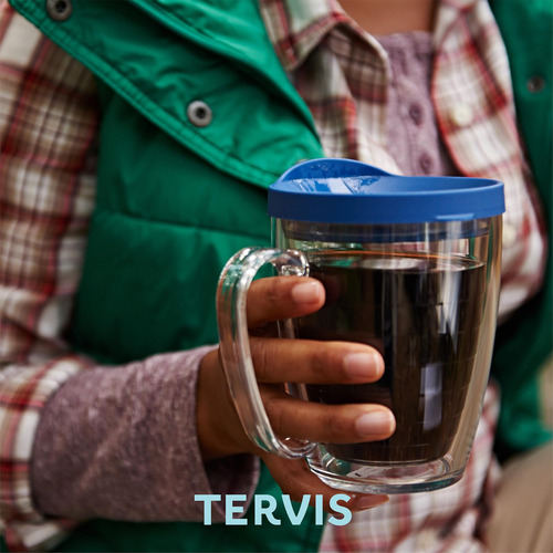 Vaso Aislado De Doble Pared 16 Oz Para Acampar Transparente