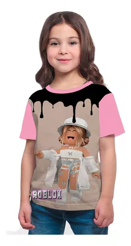 Camiseta Promoção Roblox Girls Infantil Rosa