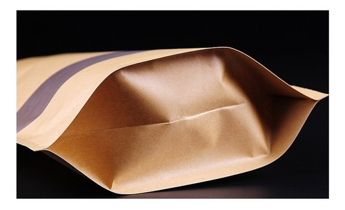 Imagen 3 de 4 de 50 Bolsas Doypack 10x15x4 Cm Papel Kraft