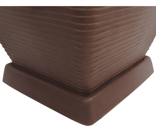 Prato Base Quadrado Para Vaso De Planta Em Polietileno 26 Cm