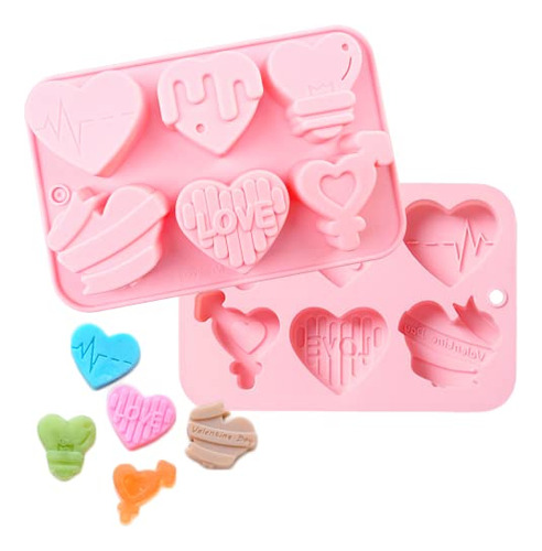 Moldes Crethinkaty Para Chocolate De San Valentín, 1 Paquete