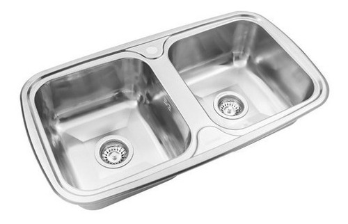 Pileta De Cocina Doble Johnson Zara D84 A Acero 304