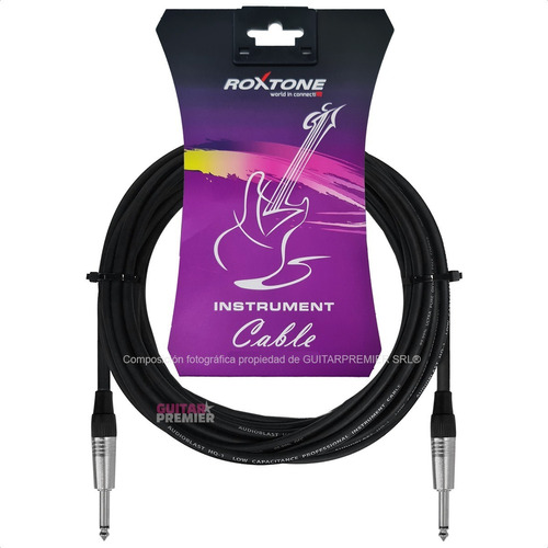 Cable Audio Guitarra Plug Plug Roxtone Ficha Premium 6m