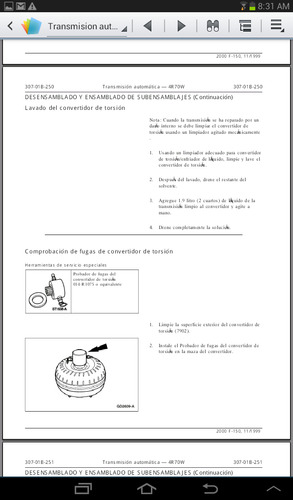 Manual Transmisión Automática Ford Lobo 01-07 En Español (Usado)