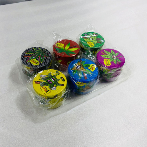 Pack 12 Moledor De Hierba Grinders 50mm Diametro Honey Puff