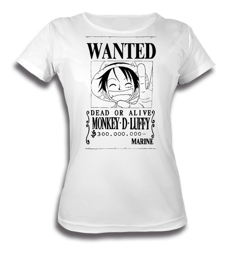 Playera Cartel De Se Busca De Luffy One Piece