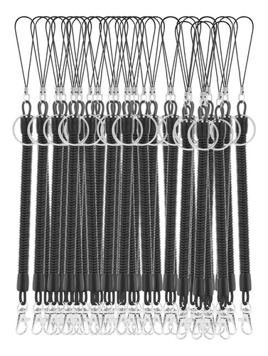 Llavero En Espiral Elástico De 50 Piezas, Cordón De Gancho
