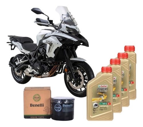 Kit Service Benelli Trk 502 Aceite Castrol 10w50 4t + Filtro