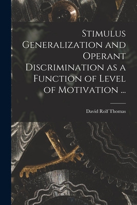 Libro Stimulus Generalization And Operant Discrimination ...
