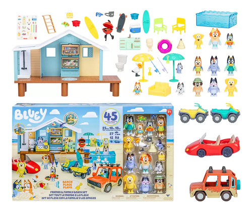 Bluey Mega Set De Casa De Playa Con Amigos + De 45 Piezas