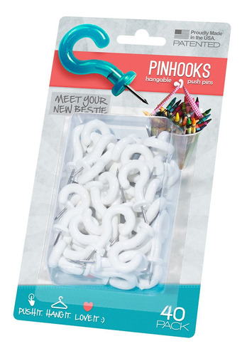 Pinhooks Valor Push Pin 40 Gancho Pared