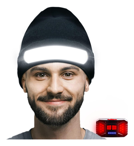 Gorro Luz Led Correr, Unisex, Recargable Por Usb, Gorro...