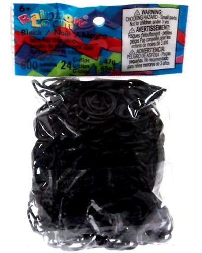 Twistz Bandz Latex Free Rubber Band Refill C-clips - Negro