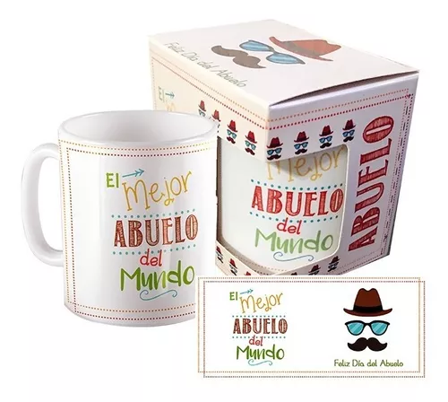 Taza personalizada con foto. Un regalo para el mejor abuelo del mundo