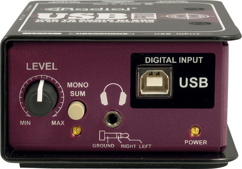 Radial Engineering Portátil Usb Estéreo Usb-pro Di