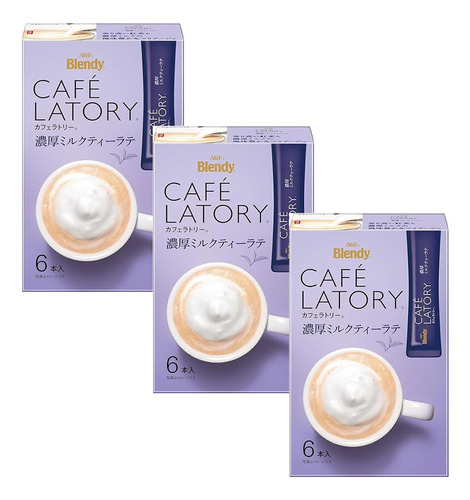 Café Latory Té Con Leche Rica Latte 6sticks (2.3oz)× 3pcs Té